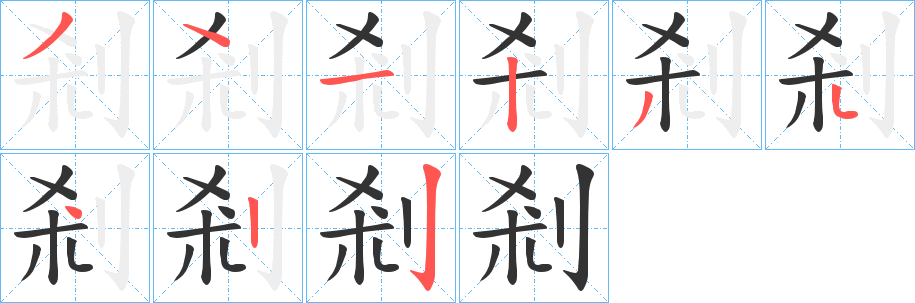 剎的筆順筆畫(huà)