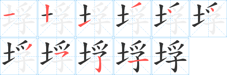 垺的筆順筆畫(huà)