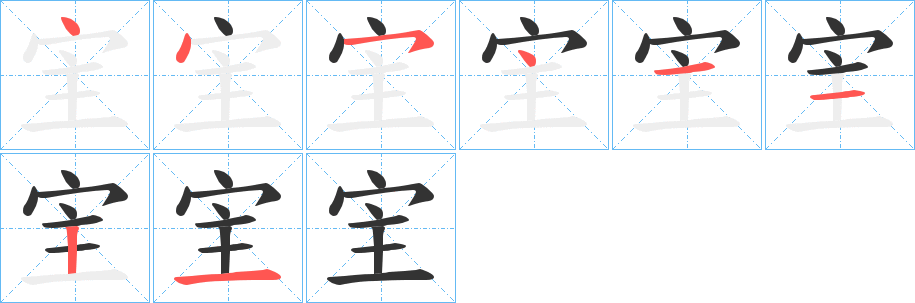 宔的筆順筆畫(huà)