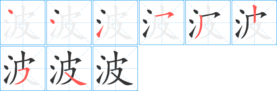 波的筆順筆畫