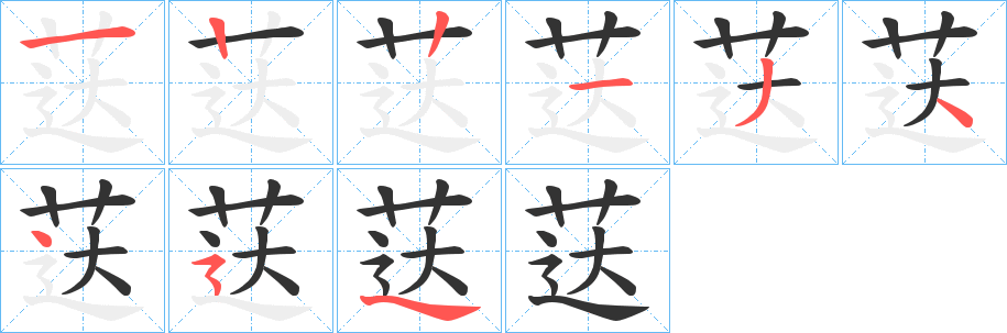 荙的筆順筆畫