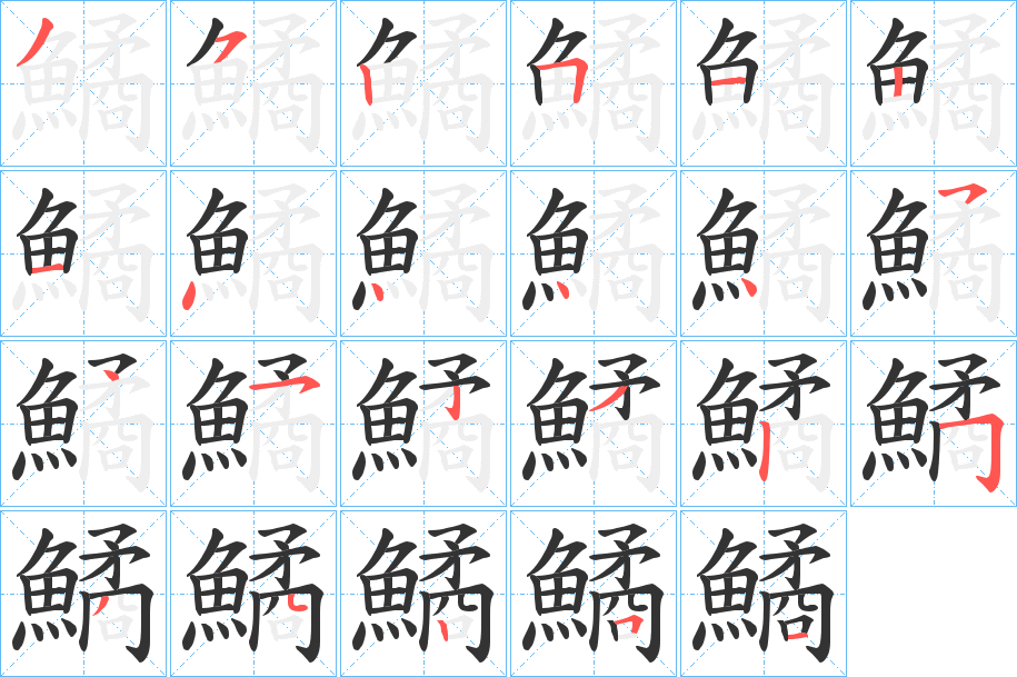 鱊的筆順筆畫